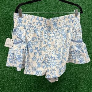FP Movement by Free People Blue and White Athletic Shorts